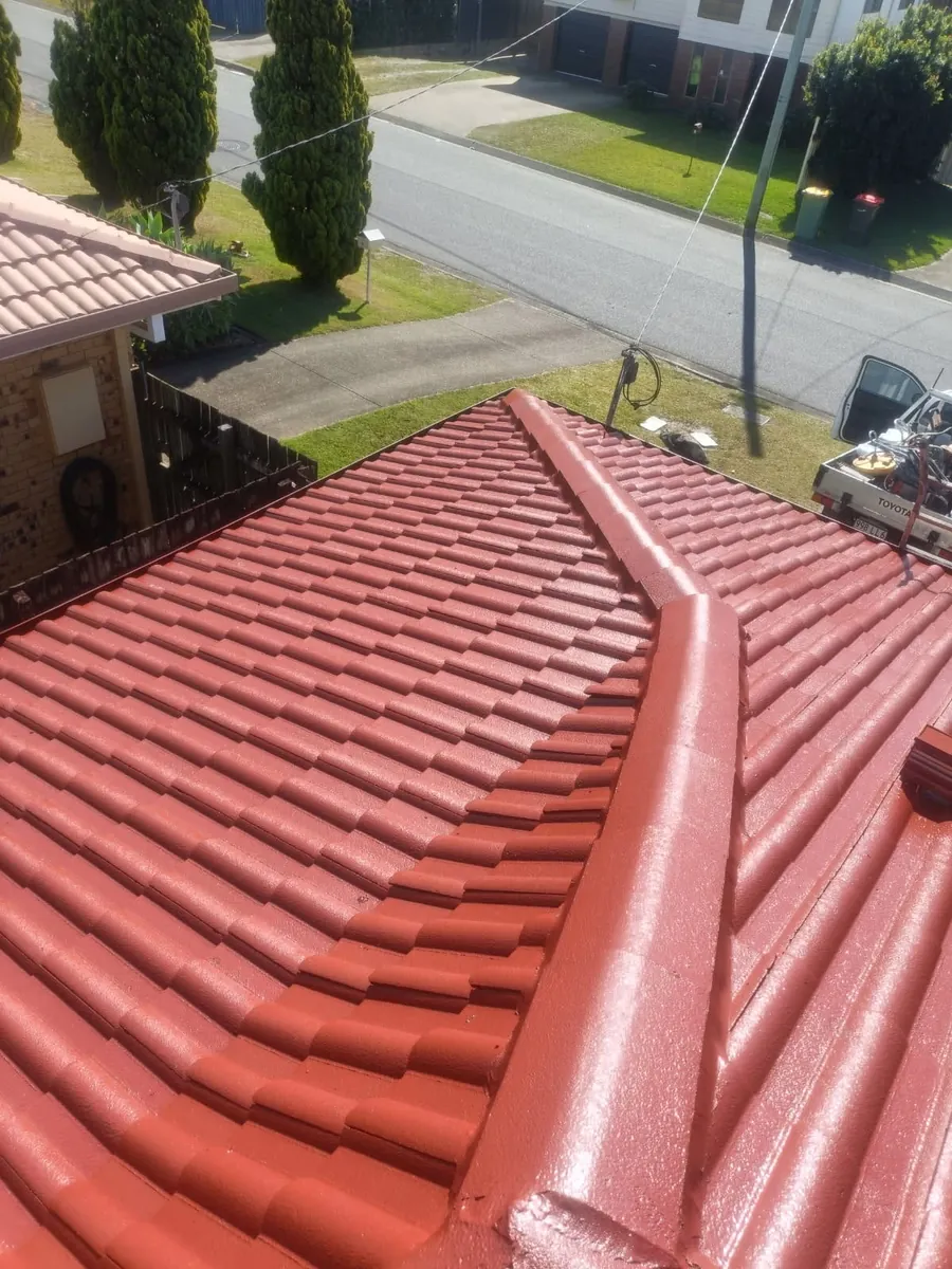 Terracotta roof after restoration